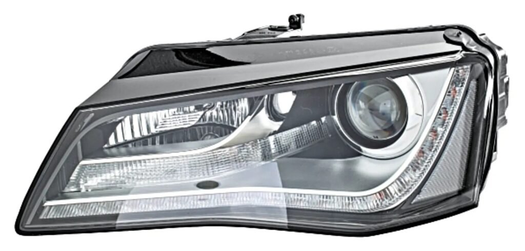 Hella priekšējais lukturis Audi A8/S8 (D4, 4H) 2009–2013 (pirms restailinga), kreisā puse, Bi-Xenon. OE 4H0941003AT