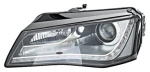 Hella priekšējais lukturis Audi A8/S8 (D4, 4H) 2009–2013 (pirms restailinga), kreisā puse, Bi-Xenon. OE 4H0941003AT