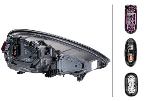 Hella priekšējais lukturis Porsche Panamera (970, facelift) 2013–2016, kreisā puse, Bi-Xenon. OE 97063106955