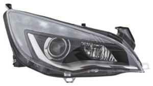 Hella priekšējais lukturis Opel / Vauxhall Astra J 2009–2015 (arī Sports Tourer, GTC), labā puse, Bi-Xenon. OE 1216224