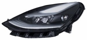 Hella priekšējais lukturis Tesla Model 3 (5YJ3) 2018– / Model Y (5YJY) 2019–, kreisā puse, pilns LED. OE 1514952-00-E