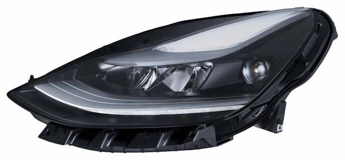 Hella priekšējais lukturis Tesla Model 3 (5YJ3) 2018– / Model Y (5YJY) 2019–, kreisā puse, pilns LED. OE 1514952-00-E