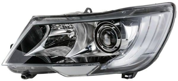 Hella priekšējais lukturis Škoda Superb (II), kreisā puse, halogēns. OE 3T1941015F
