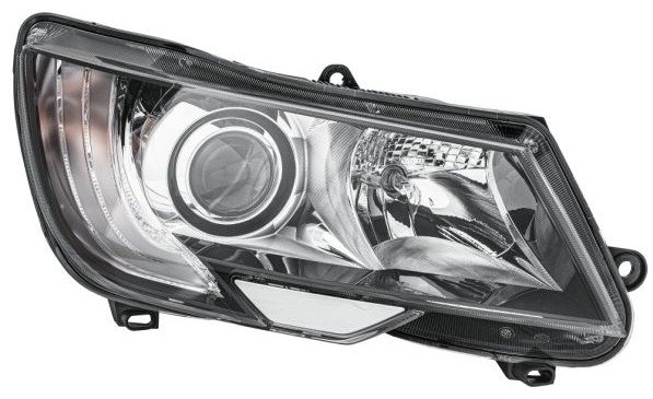 Hella priekšējais lukturis Škoda Superb (II), labā puse, halogēns. OE 3T1941016F