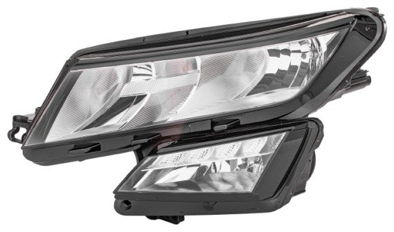 Hella priekšējais lukturis Škoda Kodiaq (NS7/NV7) 2016–2021, kreisā puse, halogēns. OE 566941015B