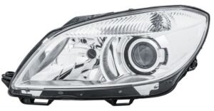 Hella priekšējais lukturis Škoda Fabia (II) 5J / Roomster 5J 2010–2015, kreisā puse, halogēns. OE 5J1941017E