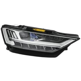 Priekšējais lukturis, labais, Matrix LED (ar lāzera tālo gaismu, ar dinamisko līkumu apgaismojumu), Audi A8 (D5) 2018–2022