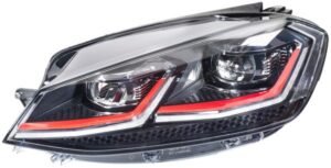 Priekšējais lukturis, kreisais, pilns LED (ar dinamisko līkumu apgaismojumu, ar pagrieziena gaismu), Volkswagen Golf (VII) 2016–2020