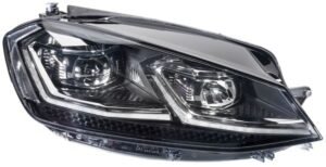 Priekšējais lukturis, labais, pilns LED (ar dinamisko līkumu apgaismojumu), Volkswagen Golf (VII) 2016–2020