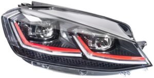Priekšējais lukturis, labais, pilns LED (ar dinamisko līkumu apgaismojumu, ar pagrieziena gaismu), Volkswagen Golf (VII) 2016–2020