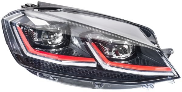 Передняя фара, правая, Full LED (с динамическим освещением поворотов, с поворотным светом), Volkswagen Golf (VII) 2016–2020