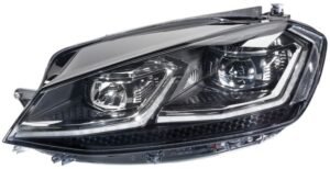 Priekšējais lukturis, kreisais, pilns LED (ar dinamisko līkumu apgaismojumu, adaptīvā priekšējā apgaismojuma sistēma), Volkswagen Golf (VII) 2016–2020