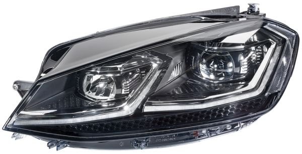 Priekšējais lukturis, kreisais, pilns LED (ar dinamisko līkumu apgaismojumu, adaptīvā priekšējā apgaismojuma sistēma), Volkswagen Golf (VII) 2016–2020