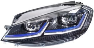 Priekšējais lukturis, kreisais, pilns LED (ar dinamisko līkumu apgaismojumu), Volkswagen Golf (VII) 2016–2020