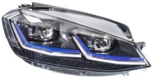 Priekšējais lukturis, labais, pilns LED (ar dinamisko līkumu apgaismojumu), Volkswagen Golf (VII) 2016–2020