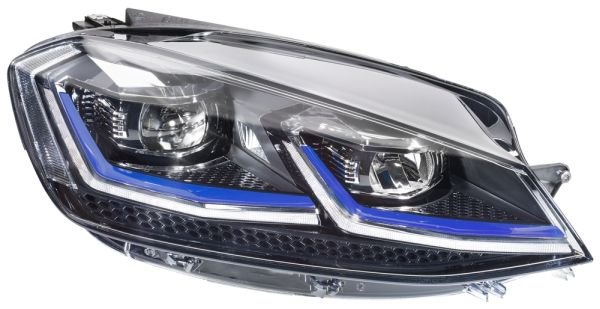 Priekšējais lukturis, labais, pilns LED (ar dinamisko līkumu apgaismojumu), Volkswagen Golf (VII) 2016–2020