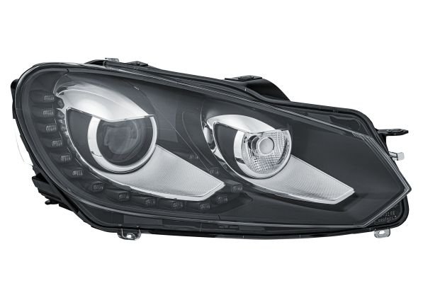 Priekšējais lukturis, labais, bi-ksenons (D1S, ar LED dienas gaismām un dinamisko līkumu apgaismojumu, bez ksenona bloka), Volkswagen Golf (VI) 2010–2013
