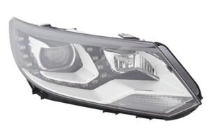 Priekšējais lukturis, labais, ksenons (D3S/H7, ar LED dienas gaismām un dinamisko līkumu apgaismojumu, bez ksenona bloka), Volkswagen Tiguan (I) 2011–2016