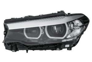 Priekšējais lukturis, kreisais, LED (bez līkumu apgaismojuma), BMW 5 (G30) 2017–2020, Hella