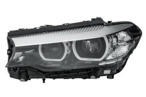 Priekšējais lukturis, kreisais, pilns LED (ar dinamisko līkumu apgaismojumu), BMW 5 (G30) 2017–2020, Hella