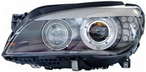 Priekšējais lukturis, kreisais, bi-ksenons (D1S/H3, ar dinamisko līkumu apgaismojumu), BMW 7 (F01, F02) 2009–2012
