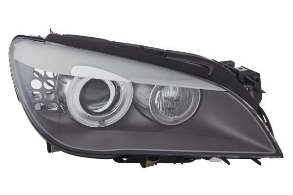 Priekšējais lukturis, labais, bi-ksenons (D1S/H3, ar dinamisko līkumu apgaismojumu), BMW 7 (F01, F02) 2008–2012, Hella
