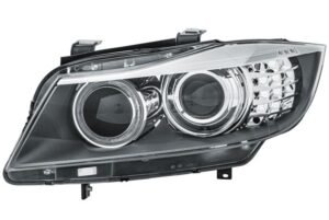Priekšējais lukturis, kreisais, bi-ksenons (D1S/H8, bez ksenona bloka), BMW 3 (E90, E91) 2008–2012, Hella