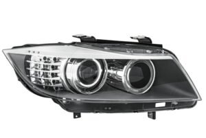 Priekšējais lukturis, labais, bi-ksenons (D1S, ar LED dienas gaismām), BMW 3 (E90, E91) 2008–2012, Hella