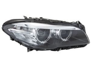 Priekšējais lukturis, labais, bi-ksenons (D1S, LED dienas gaismas, LED pagriezienrādītājs, bez līkumu apgaismojuma), BMW 5 (F10, F11) 2013–2017