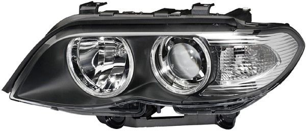 Front headlight, left, halogen (H7/H1, PY21W, H10W), BMW X5 (E53) 2003–2006