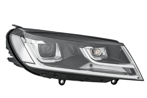 Priekšējais lukturis, labais, bi-ksenons (D3S, LED dienas gaismas, adaptīvā līkumu gaisma, bez ksenona bloka, bez spuldzēm un patronām), Volkswagen Touareg (II, 7P) 2014–2018