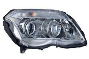 Priekšējais lukturis, labais, bi-ksenons (ar dinamisko līkumu apgaismojumu), Mercedes-Benz GLK-klase (X204) 2008–2015, Hella