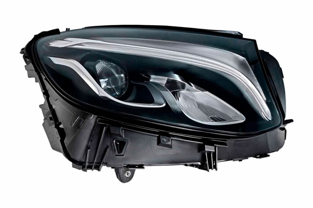 Front headlight, right, full LED (without bend lighting), Mercedes-Benz GLC (X253) 2015–2022, Hella