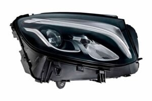 Priekšējais lukturis, labais, pilns LED (bez līkumu apgaismojuma), Mercedes-Benz GLC (X253) 2015–2022, Hella