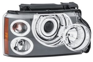 Priekšējais lukturis, labais, bi-ksenons (H8, D1S/H7, PY21W, W5W, ar dinamisko līkumu apgaismojumu), Land Rover Range Rover (III, L322) 2002–2009