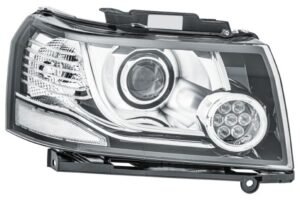 Priekšējais lukturis, labais, halogēns (HB3, PY21W, ar LED dienas gaismām), Land Rover Freelander 2 (L359) 2012–2014