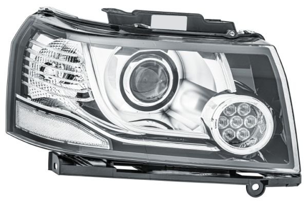 Priekšējais lukturis, labais, halogēns (HB3, PY21W, ar LED dienas gaismām), Land Rover Freelander 2 (L359) 2012–2014